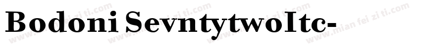 Bodoni SevntytwoItc字体转换
